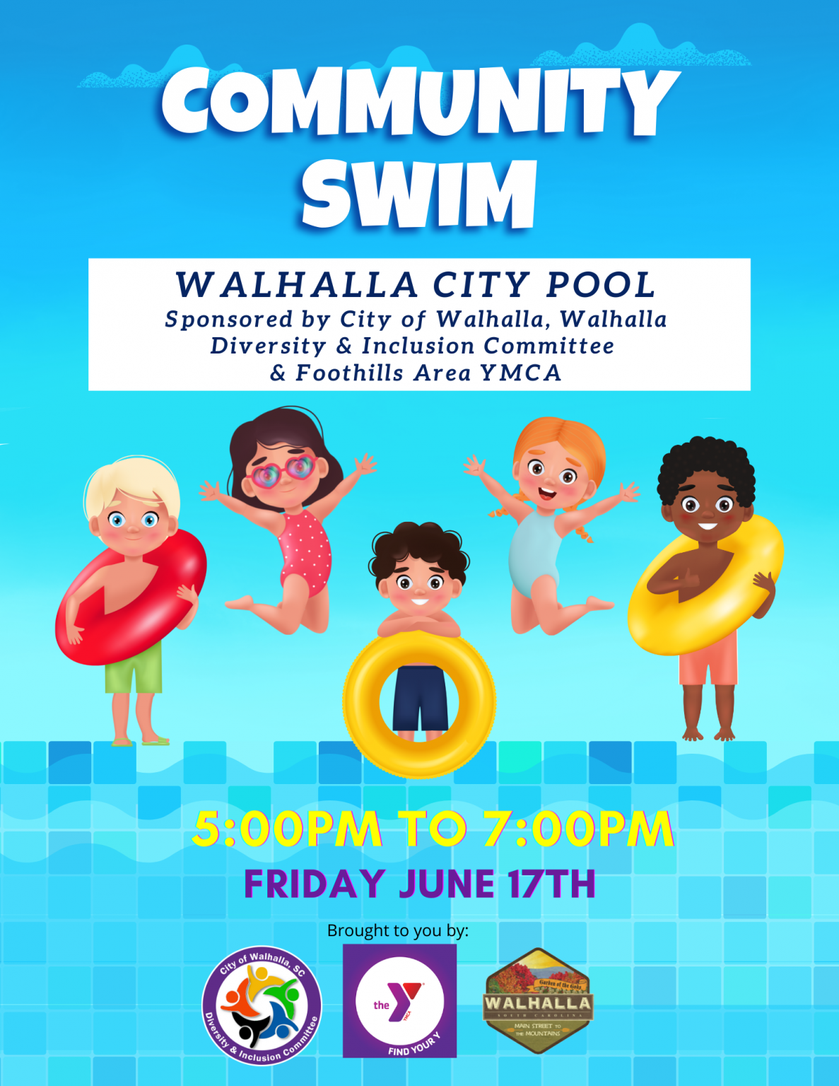 Free Pool Admission June 17 2022 57pm City of Walhalla